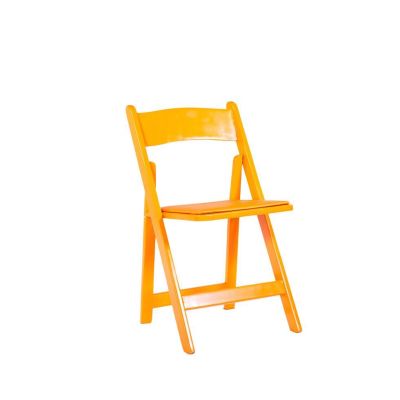 Image of Orange Wood Folding Chair